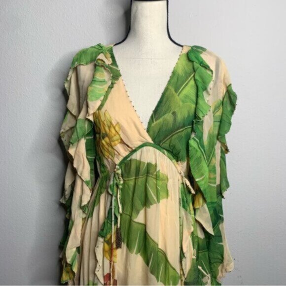 NWT Farm Rio Fresh Banana Maxi Dress - Picture 9 of 17